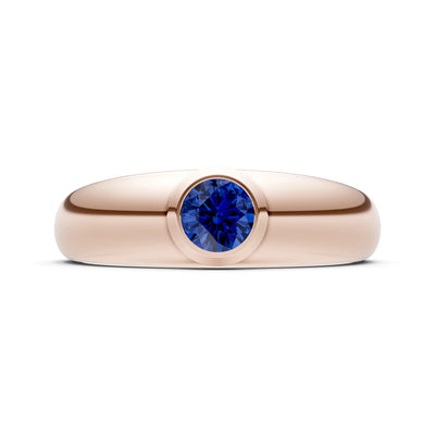 Round Gemstone Bezel Set Signet