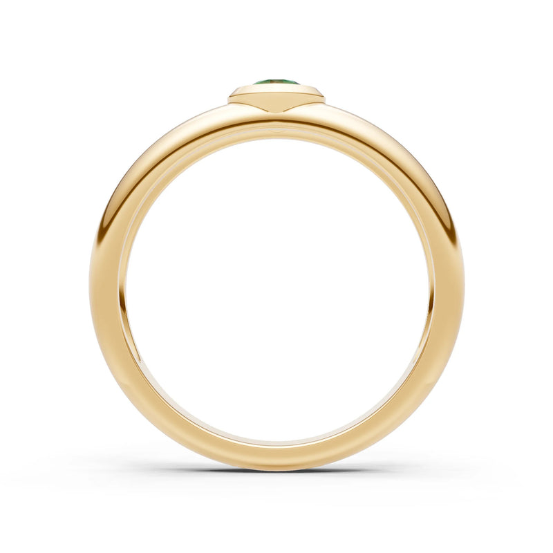 Round Gemstone Bezel Set Signet