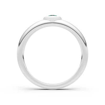 Round Gemstone Bezel Set Signet