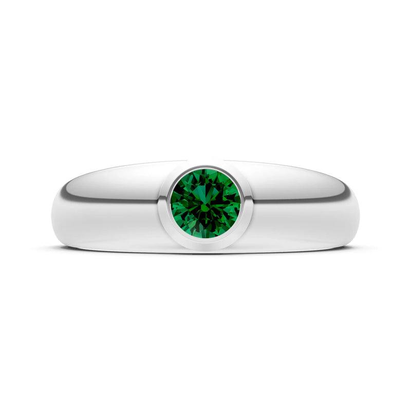 Round Gemstone Bezel Set Signet