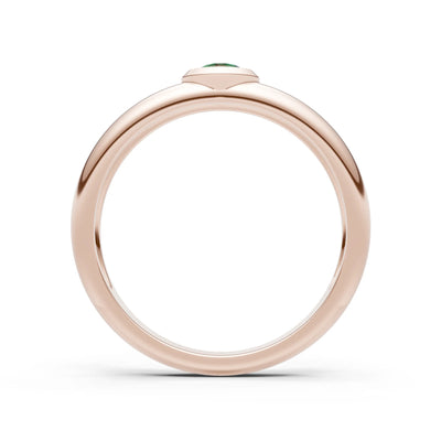 Round Gemstone Bezel Set Signet