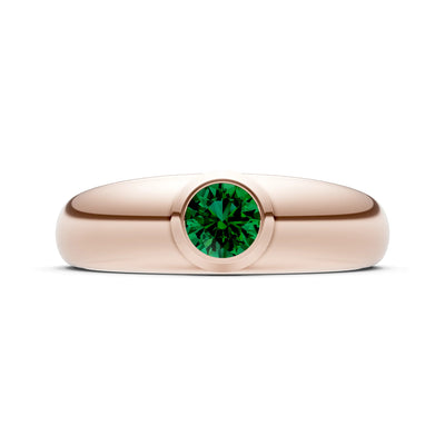 Round Gemstone Bezel Set Signet