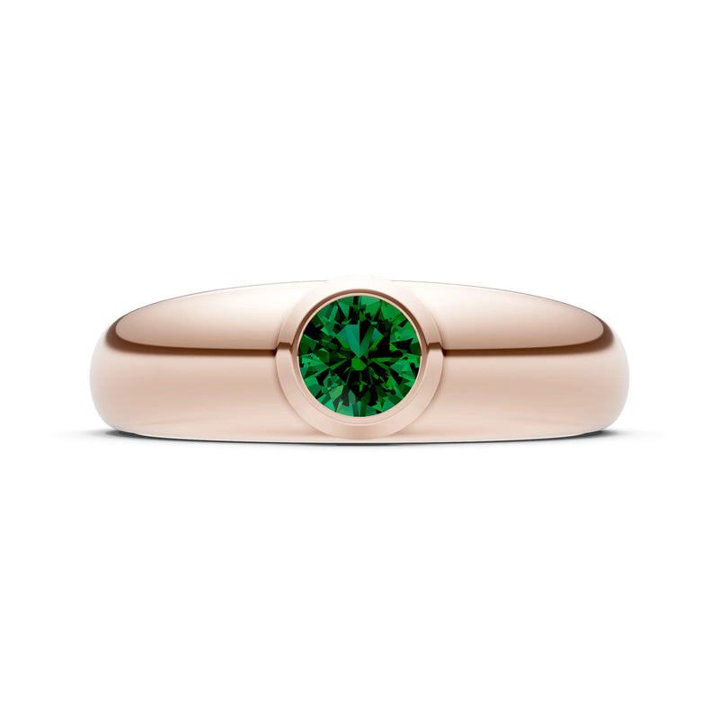 Round Gemstone Bezel Set Signet