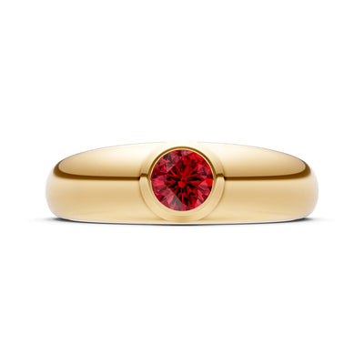 Round Gemstone Bezel Set Signet