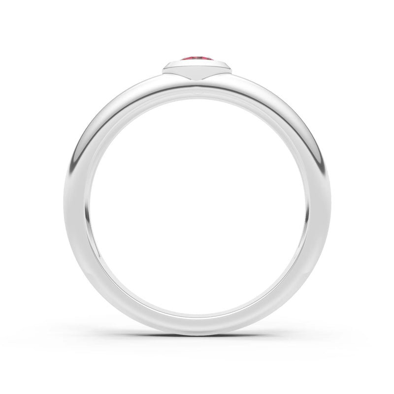 Round Gemstone Bezel Set Signet