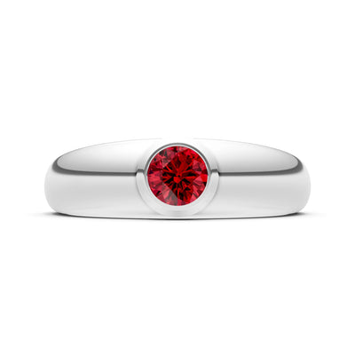 Round Gemstone Bezel Set Signet