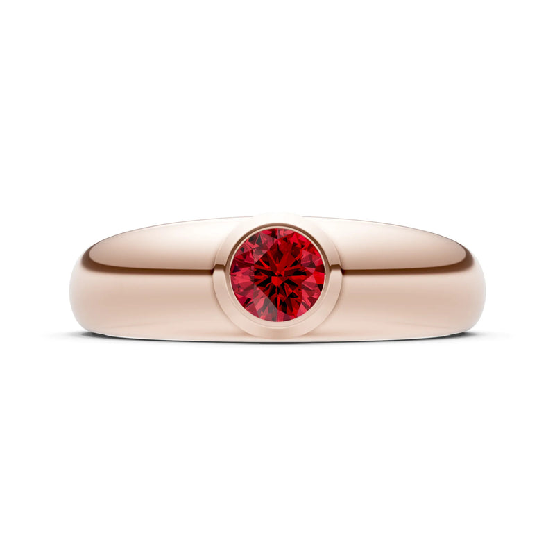 Round Gemstone Bezel Set Signet