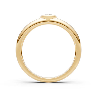 Round Gemstone Bezel Set Signet