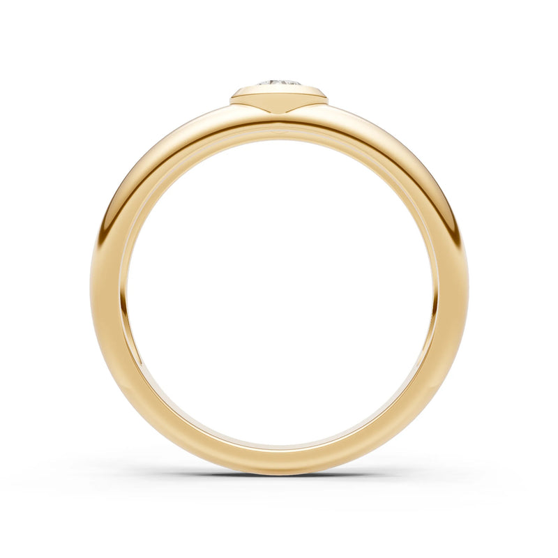 Round Gemstone Bezel Set Signet