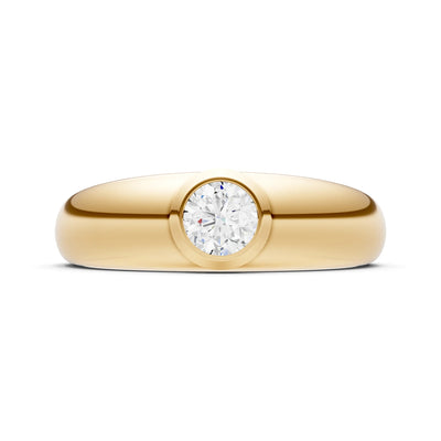 Round Gemstone Bezel Set Signet