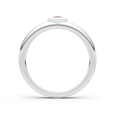 Round Gemstone Bezel Set Signet
