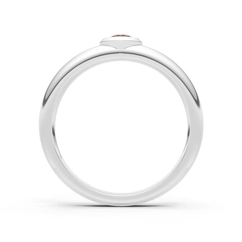 Round Gemstone Bezel Set Signet
