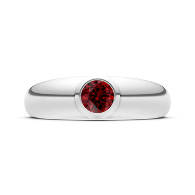 Round Gemstone Bezel Set Signet