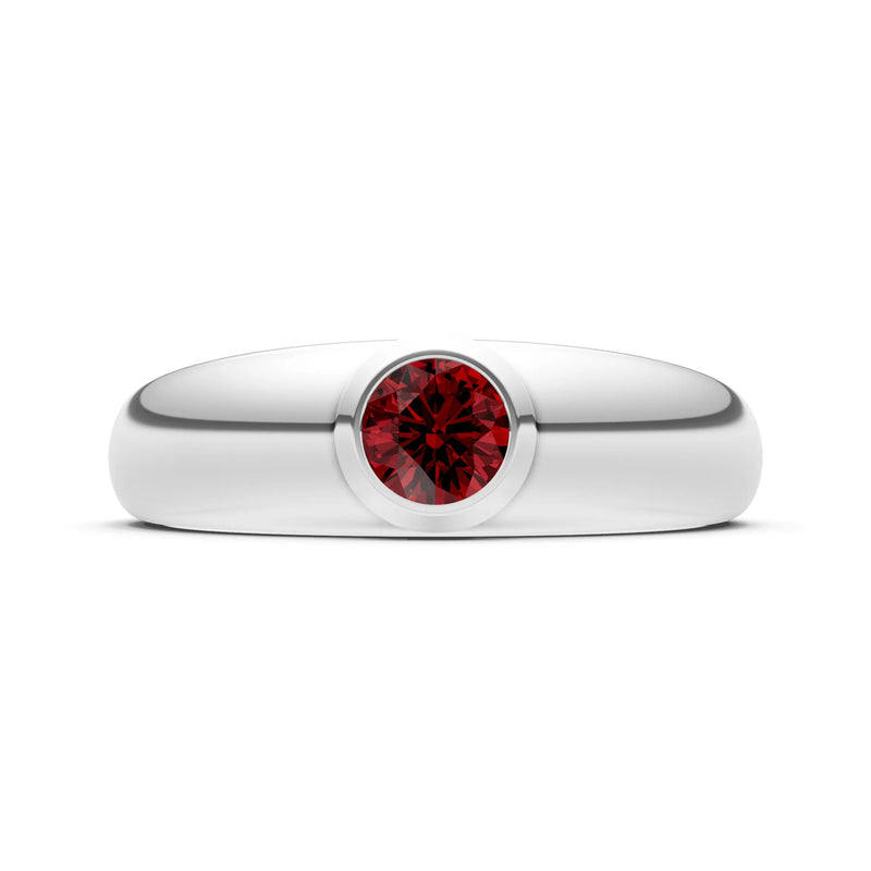Round Gemstone Bezel Set Signet