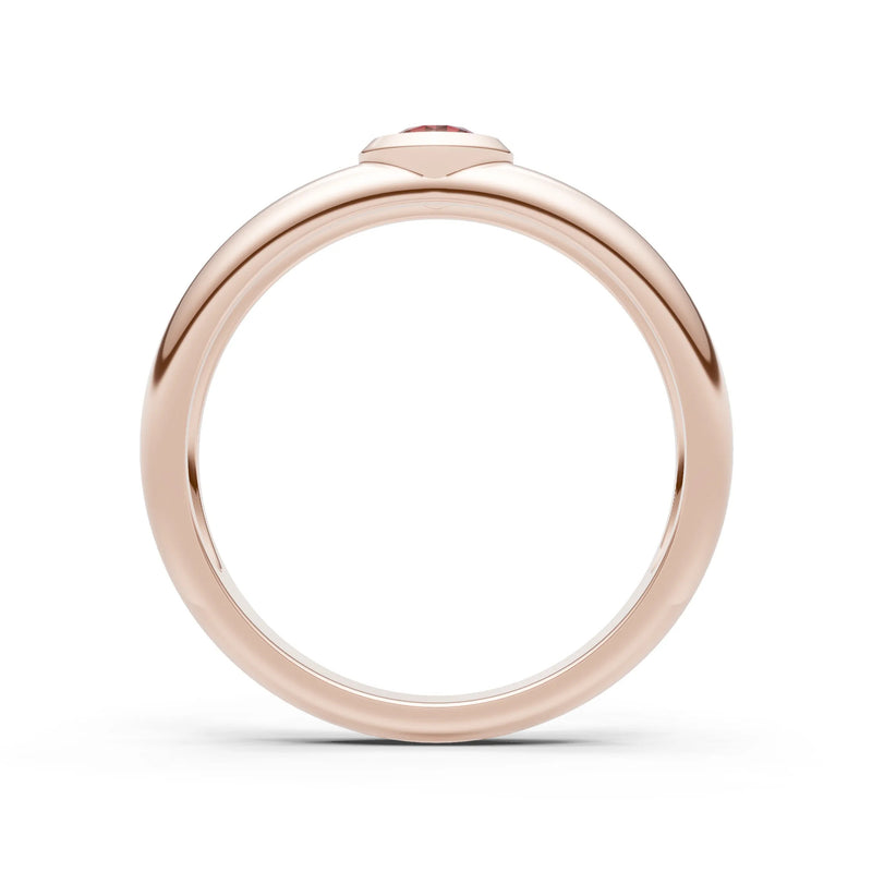 Round Gemstone Bezel Set Signet