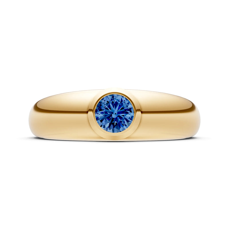 Round Gemstone Bezel Set Signet