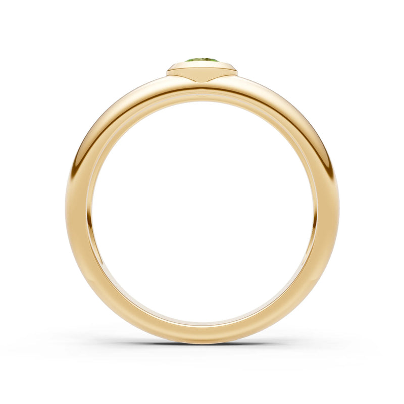 Round Gemstone Bezel Set Signet