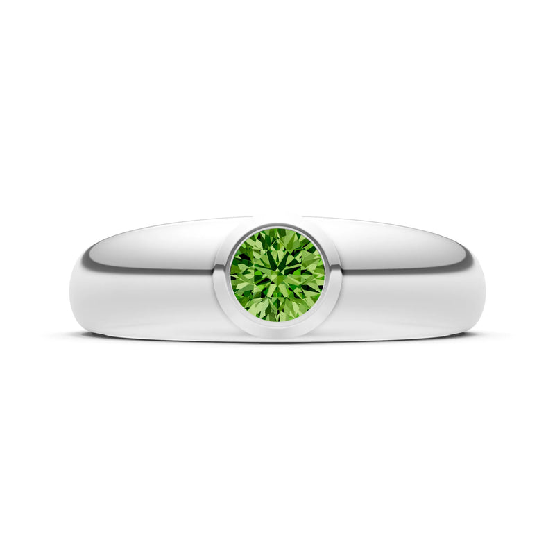 Round Gemstone Bezel Set Signet