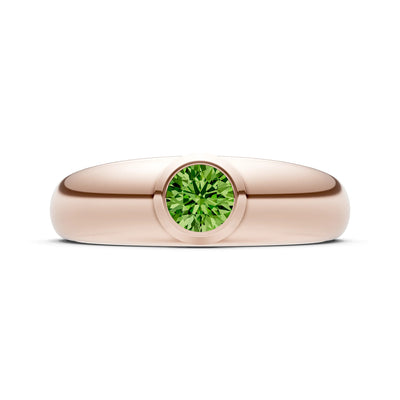 Round Gemstone Bezel Set Signet
