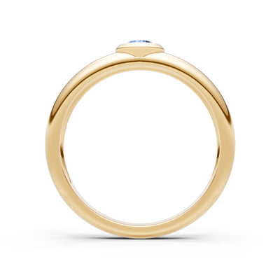 Round Gemstone Bezel Set Signet