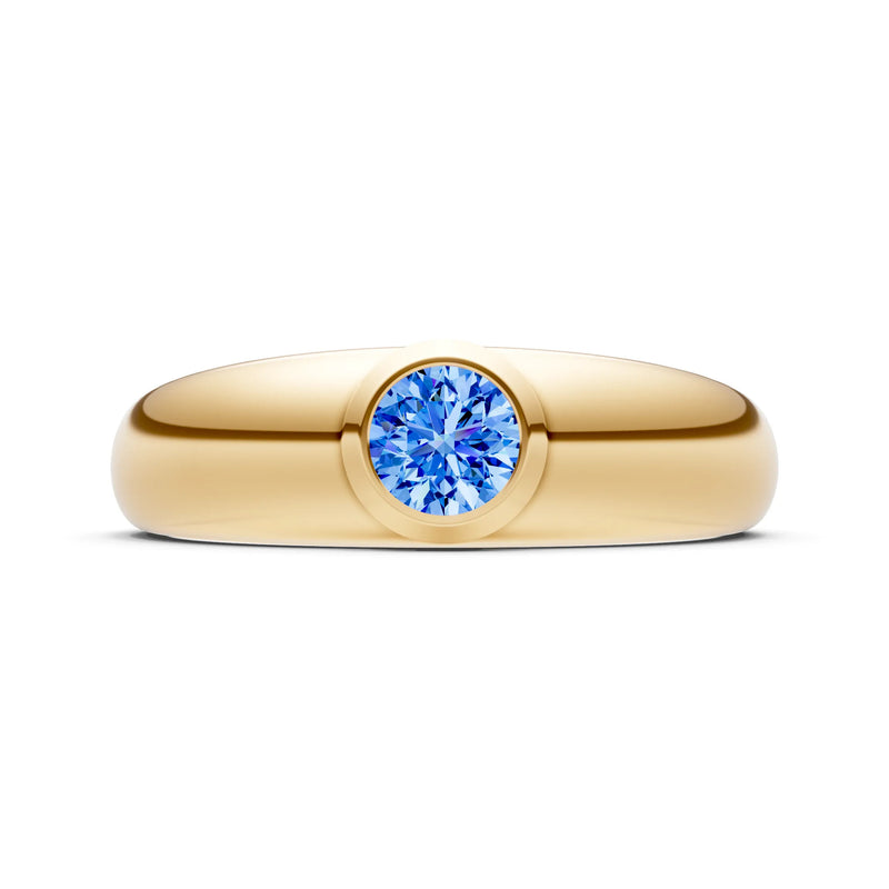 Round Gemstone Bezel Set Signet