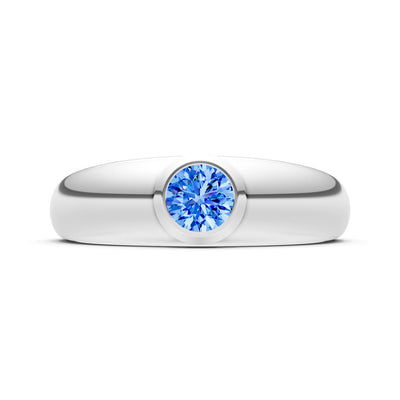 Round Gemstone Bezel Set Signet