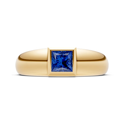 Princess Cut Bezel Set Signet