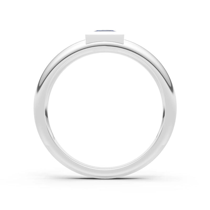 Princess Cut Bezel Set Signet