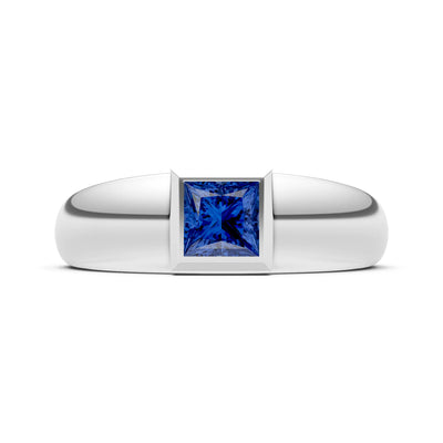 Princess Cut Bezel Set Signet