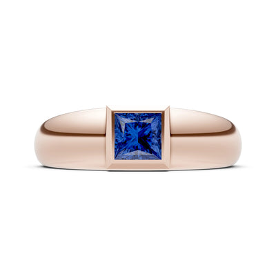 Princess Cut Bezel Set Signet