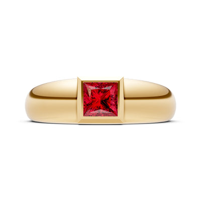 Princess Cut Bezel Set Signet