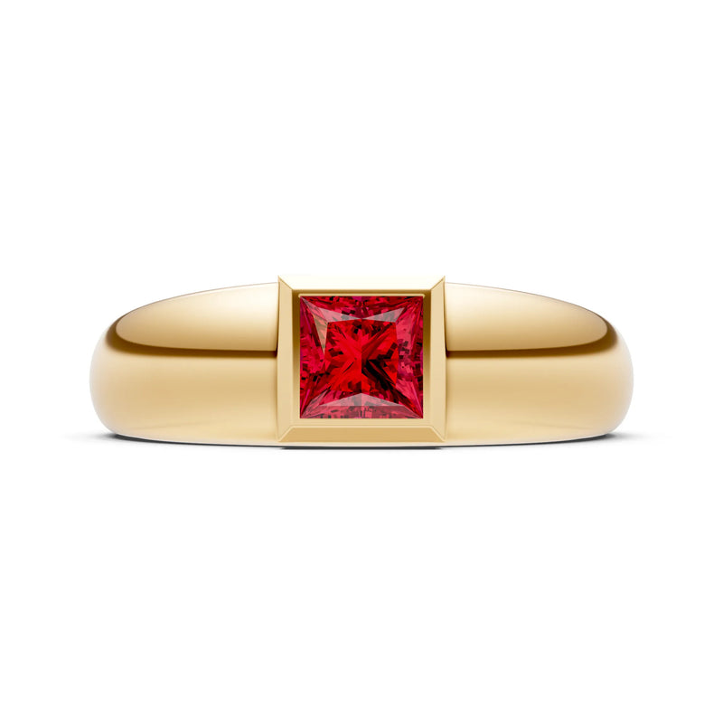 Princess Cut Bezel Set Signet