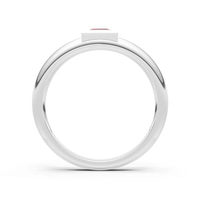 Princess Cut Bezel Set Signet