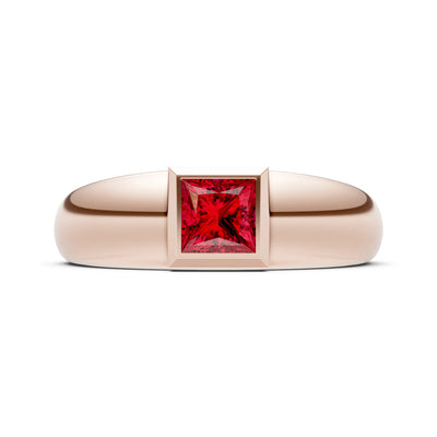 Princess Cut Bezel Set Signet