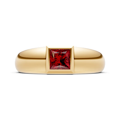 Princess Cut Bezel Set Signet