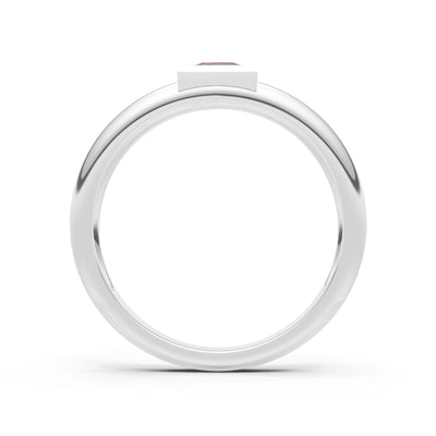 Princess Cut Bezel Set Signet