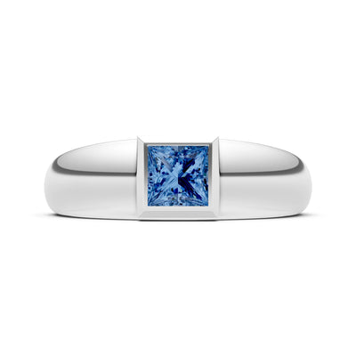 Princess Cut Bezel Set Signet