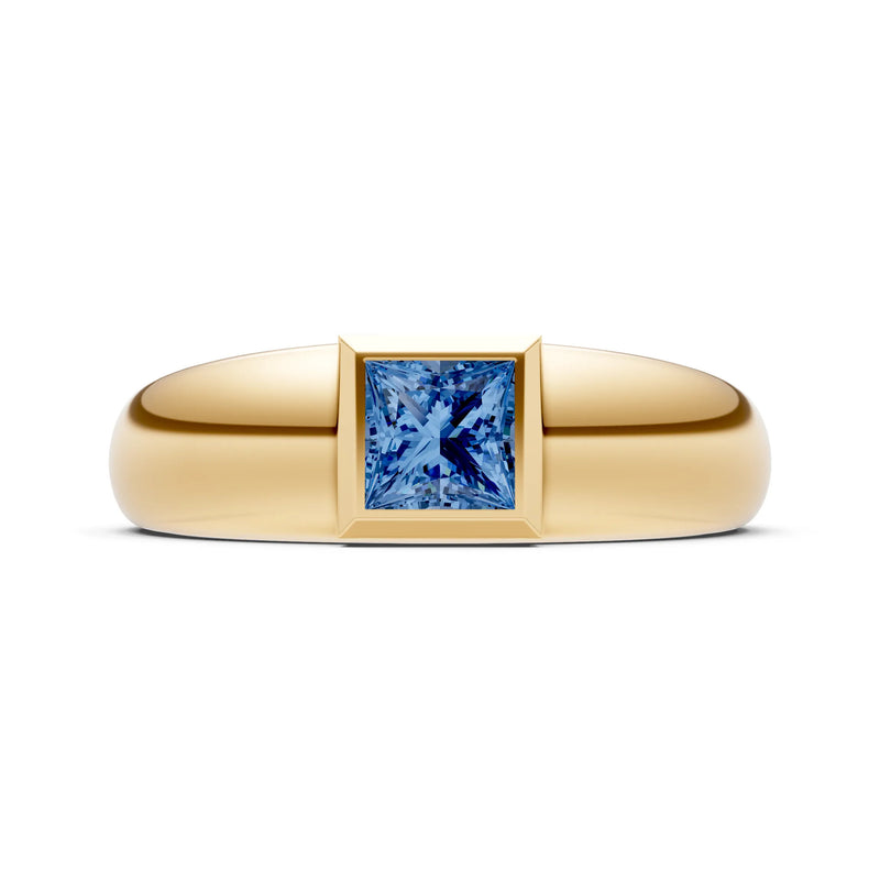 Princess Cut Bezel Set Signet