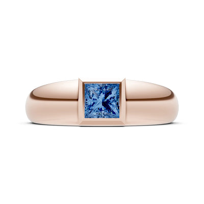 Princess Cut Bezel Set Signet