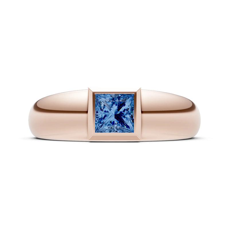 Princess Cut Bezel Set Signet