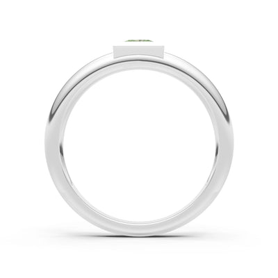 Princess Cut Bezel Set Signet