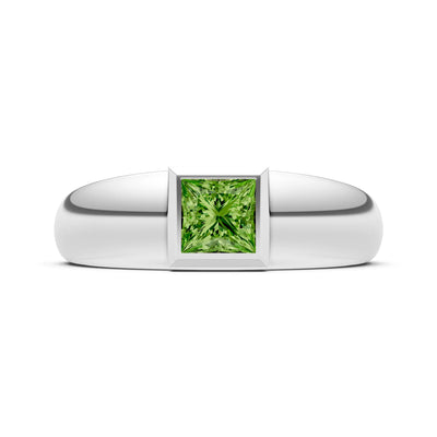 Princess Cut Bezel Set Signet
