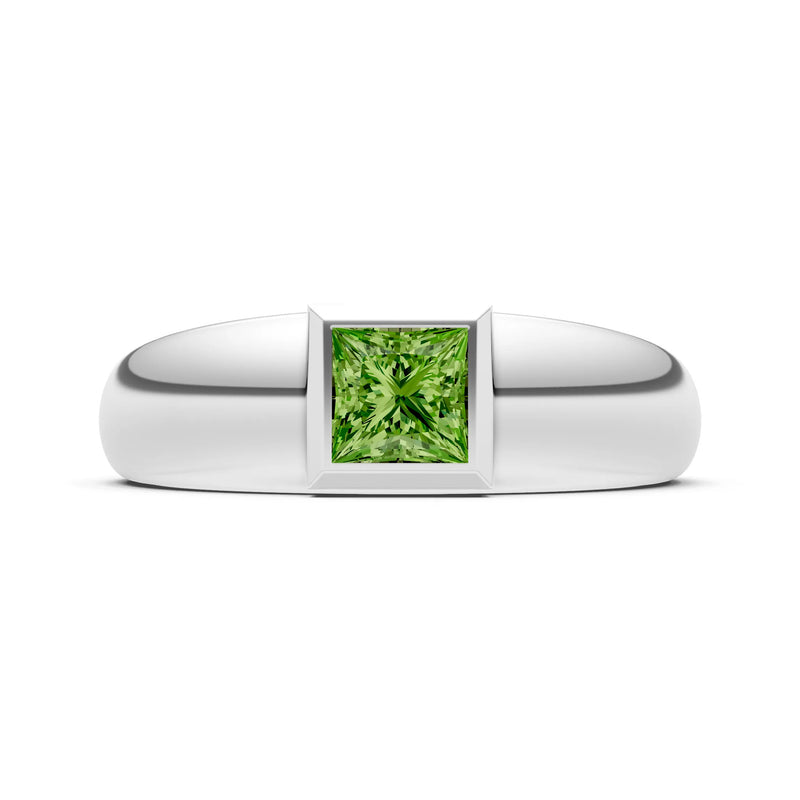 Princess Cut Bezel Set Signet