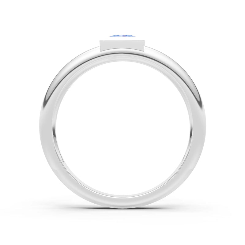 Princess Cut Bezel Set Signet