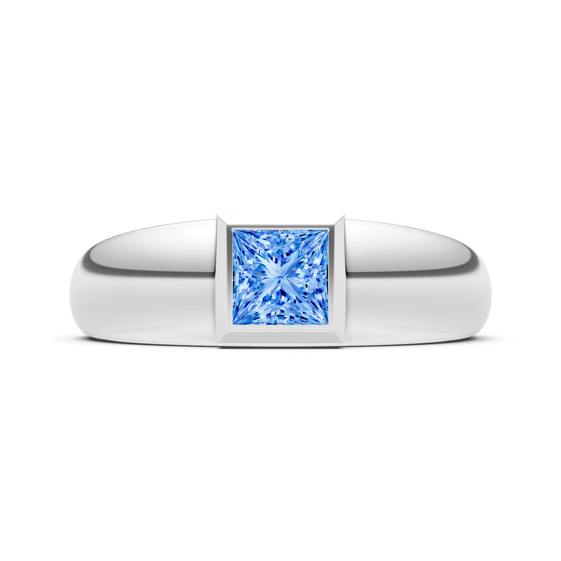 Princess Cut Bezel Set Signet