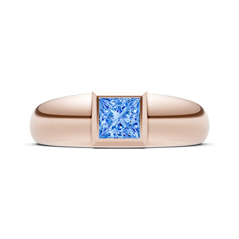 Princess Cut Bezel Set Signet