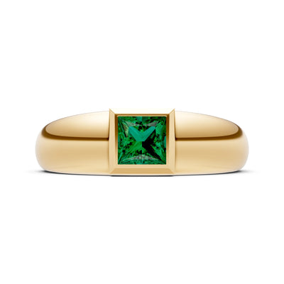 Princess Cut Bezel Set Signet