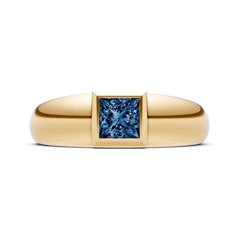 Princess Cut Bezel Set Signet