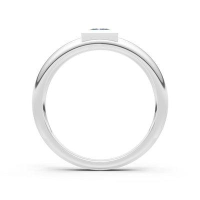 Princess Cut Bezel Set Signet
