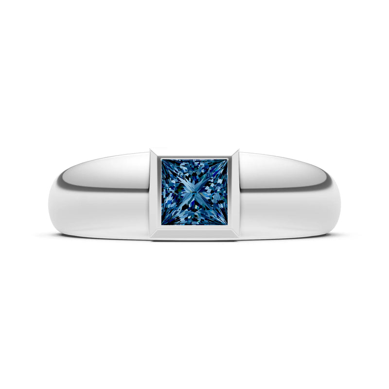 Princess Cut Bezel Set Signet